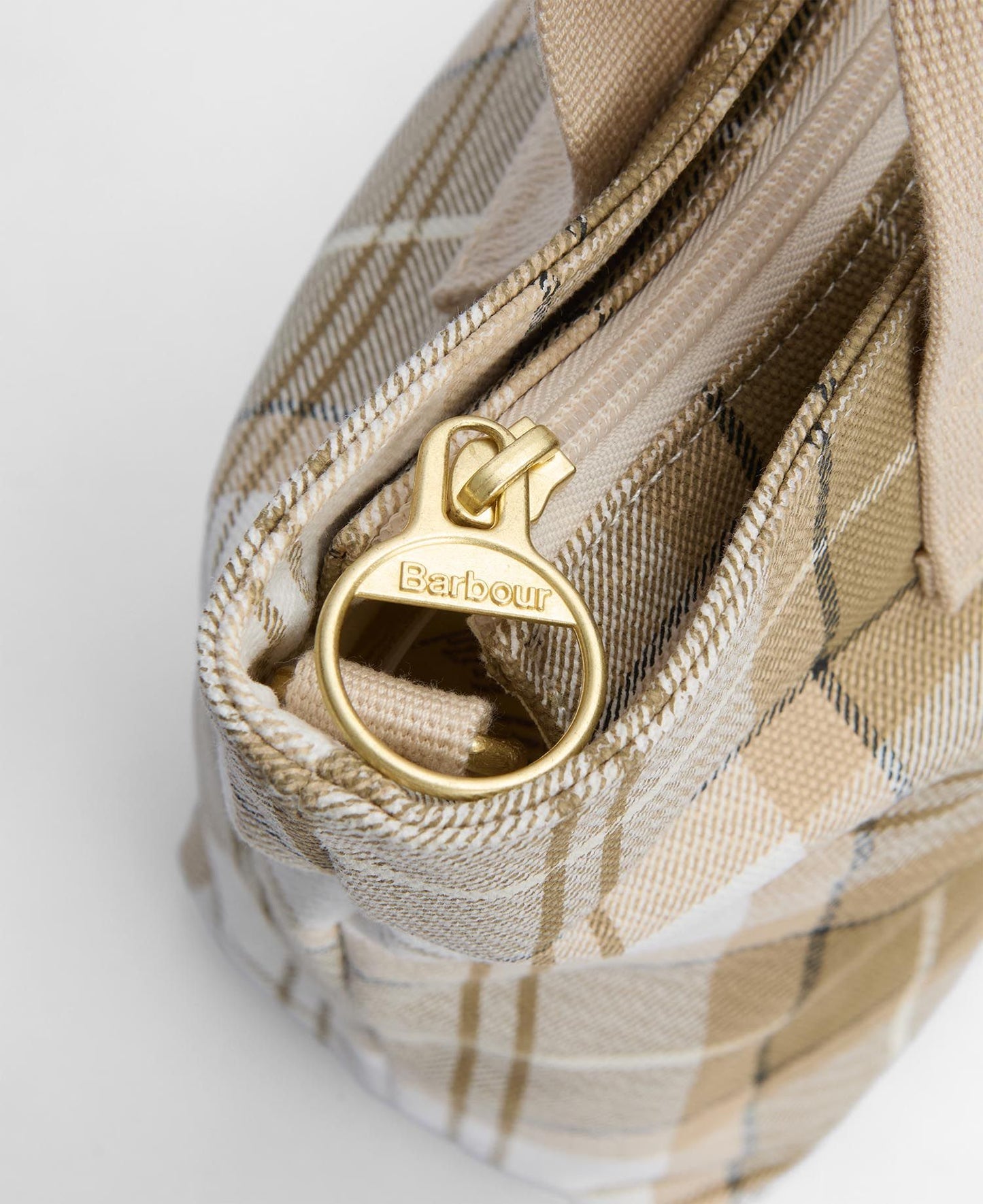 BARBOUR Borsa donna con tracolla piccola tartan beige MAISY