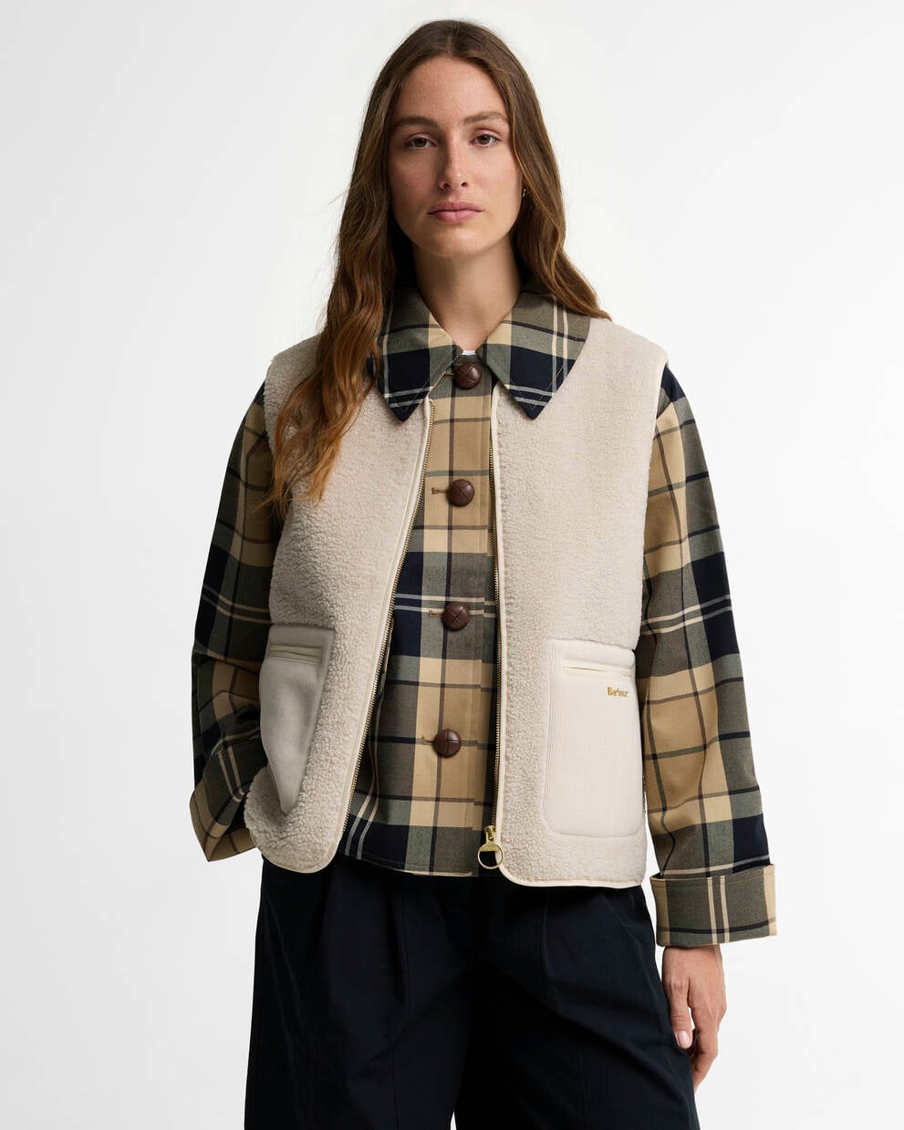 BARBOUR Giubbotto smanicato in pile teddy GILET BAINFORD LINER