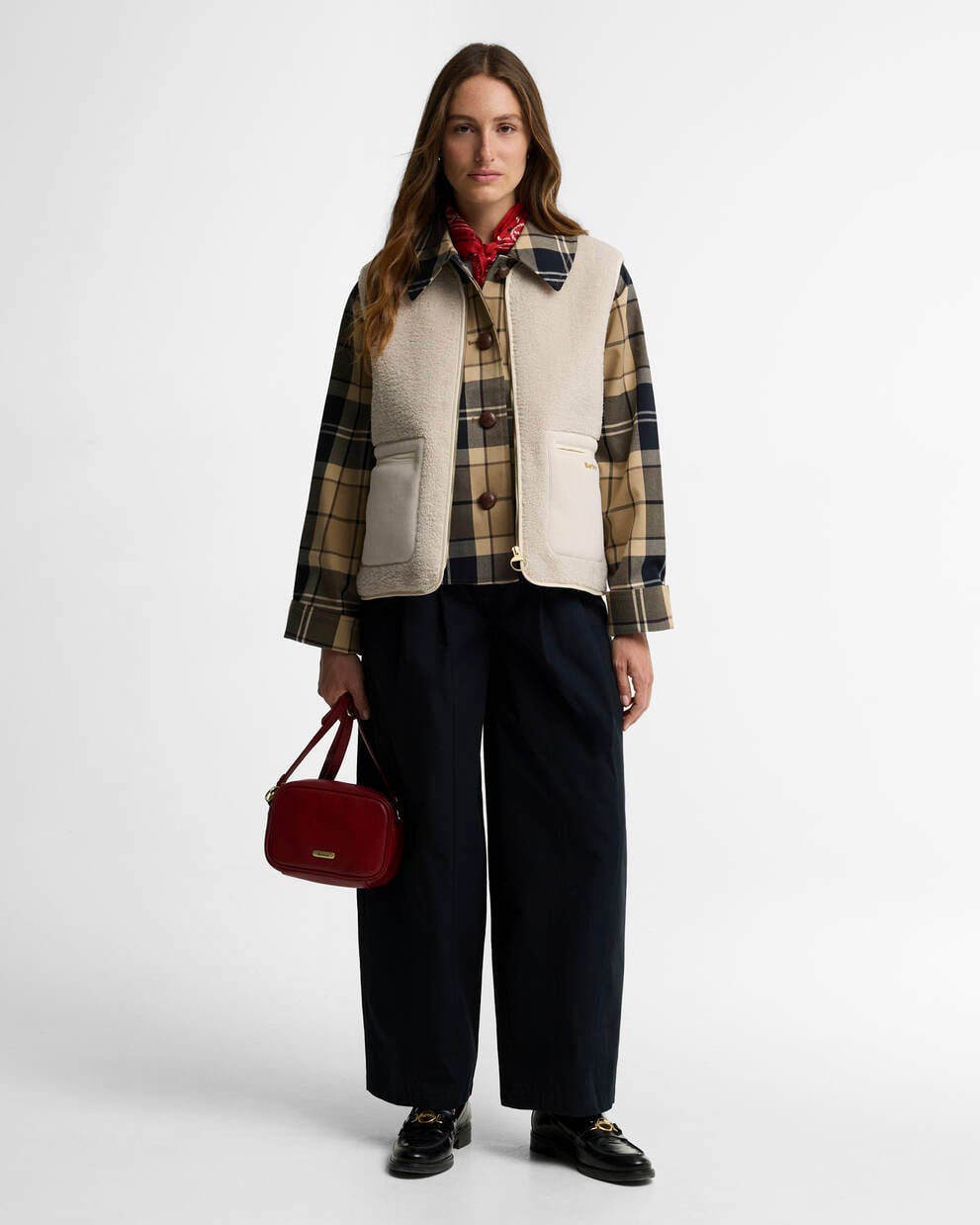 BARBOUR Giubbotto smanicato in pile teddy GILET BAINFORD LINER