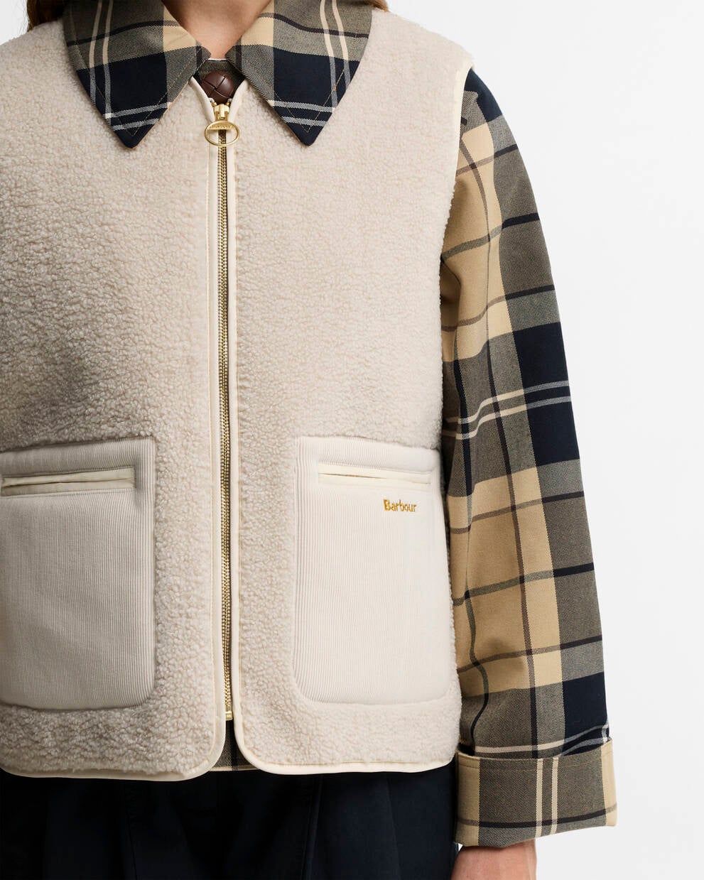 BARBOUR Giubbotto smanicato in pile teddy GILET BAINFORD LINER
