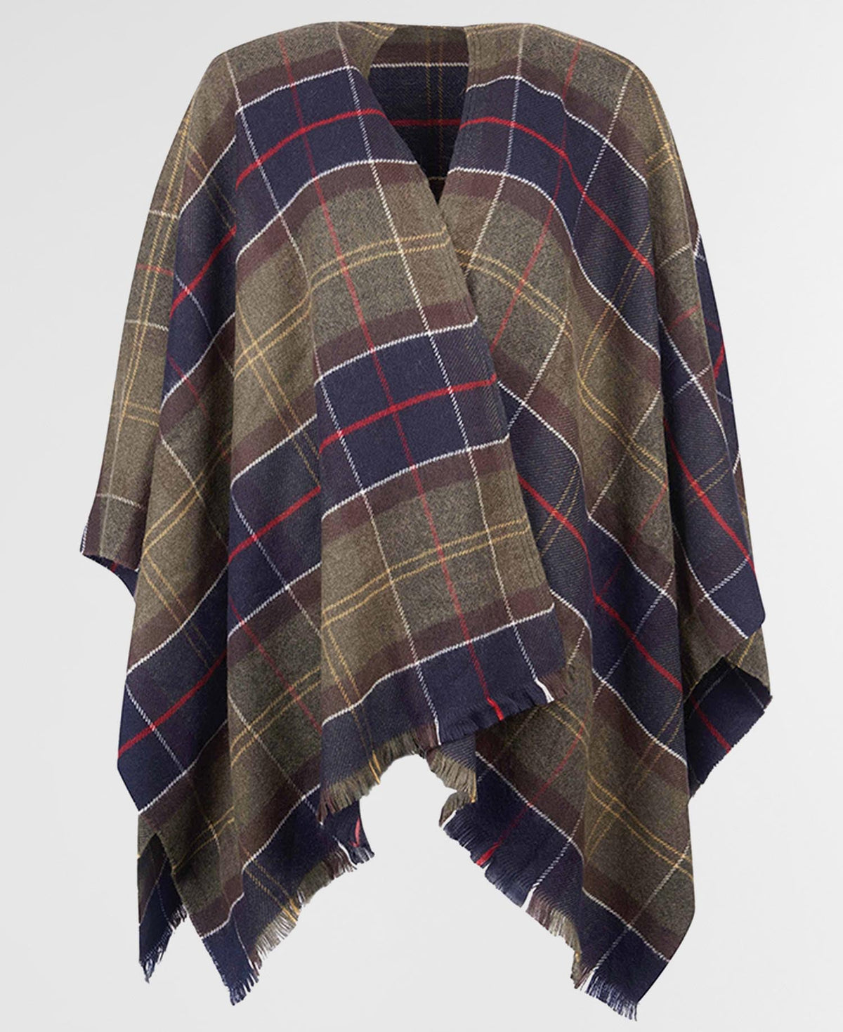 BARBOUR Mantella in tartan verde STAFFIN TARTAN SERAPE