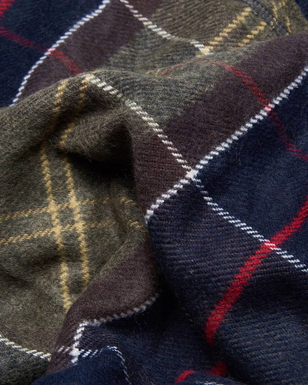 BARBOUR Mantella in tartan verde STAFFIN TARTAN SERAPE