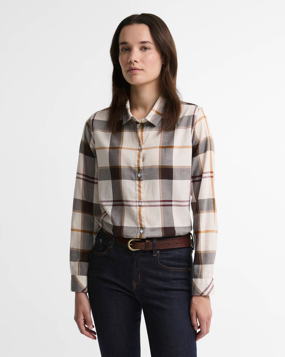 BARBOUR Camicia MOORLAND check beige