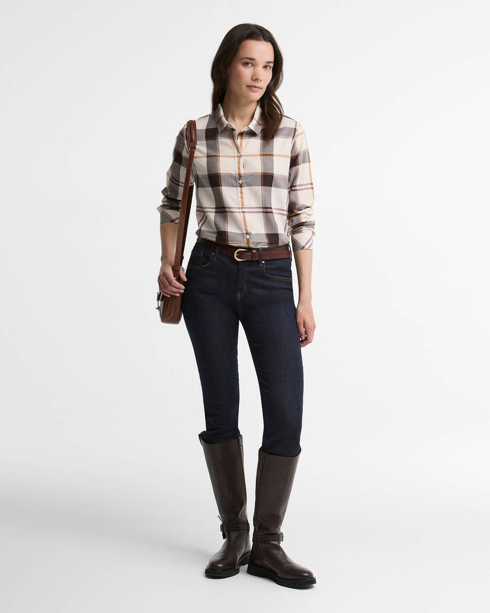BARBOUR Camicia MOORLAND check beige
