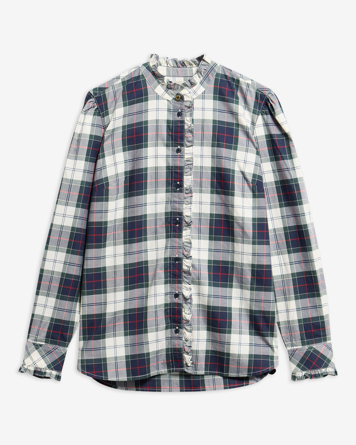 BARBOUR Camicia check donna con rouches ASPEN SHIRT