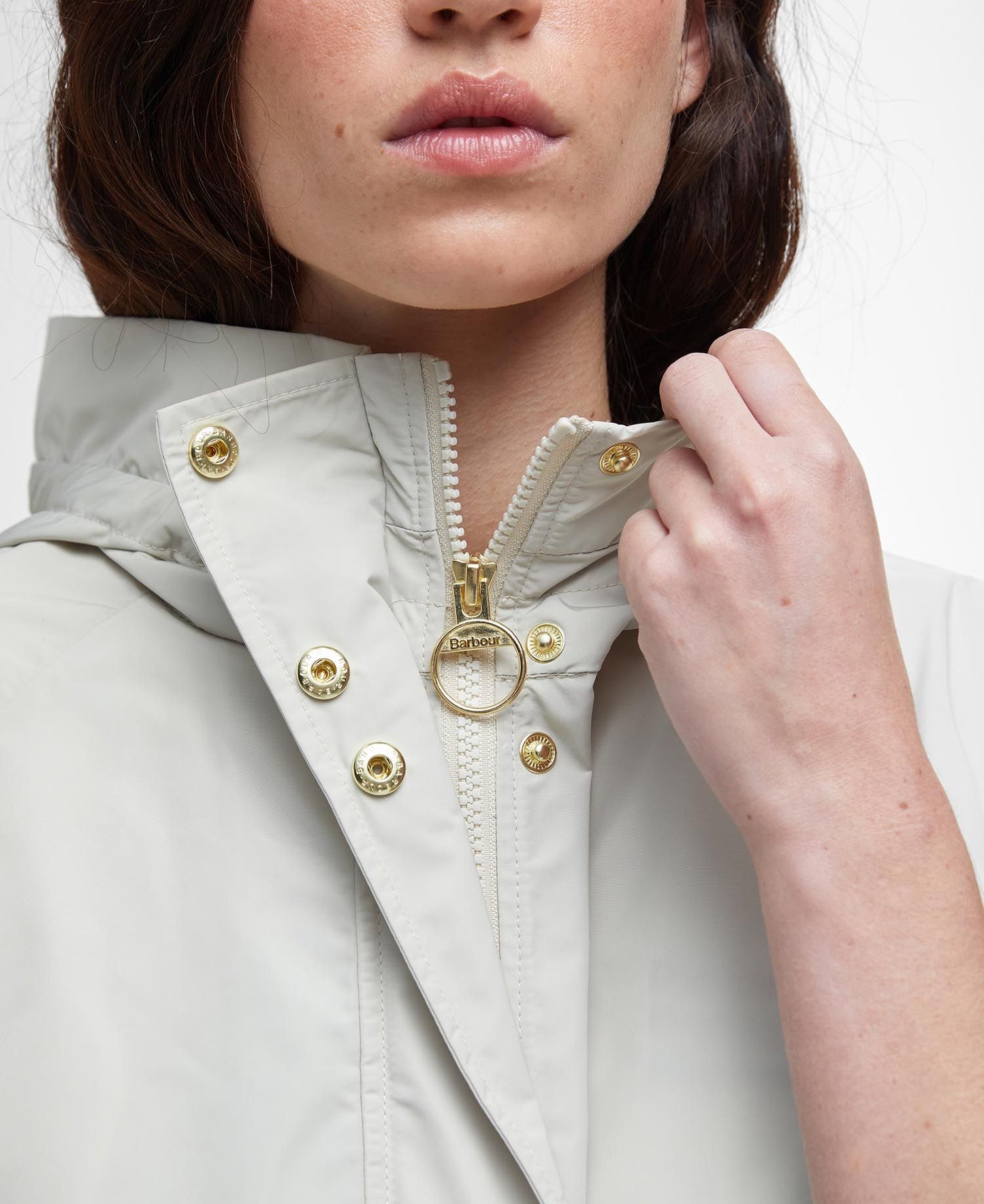 BARBOUR Giubbotto donna sfoderato pietra a trapezio con coulisse MAE