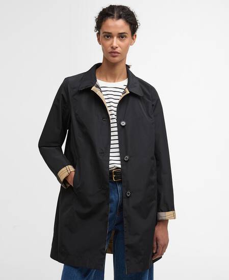BARBOUR Trench reversibile in nylon showerproof BABBITY