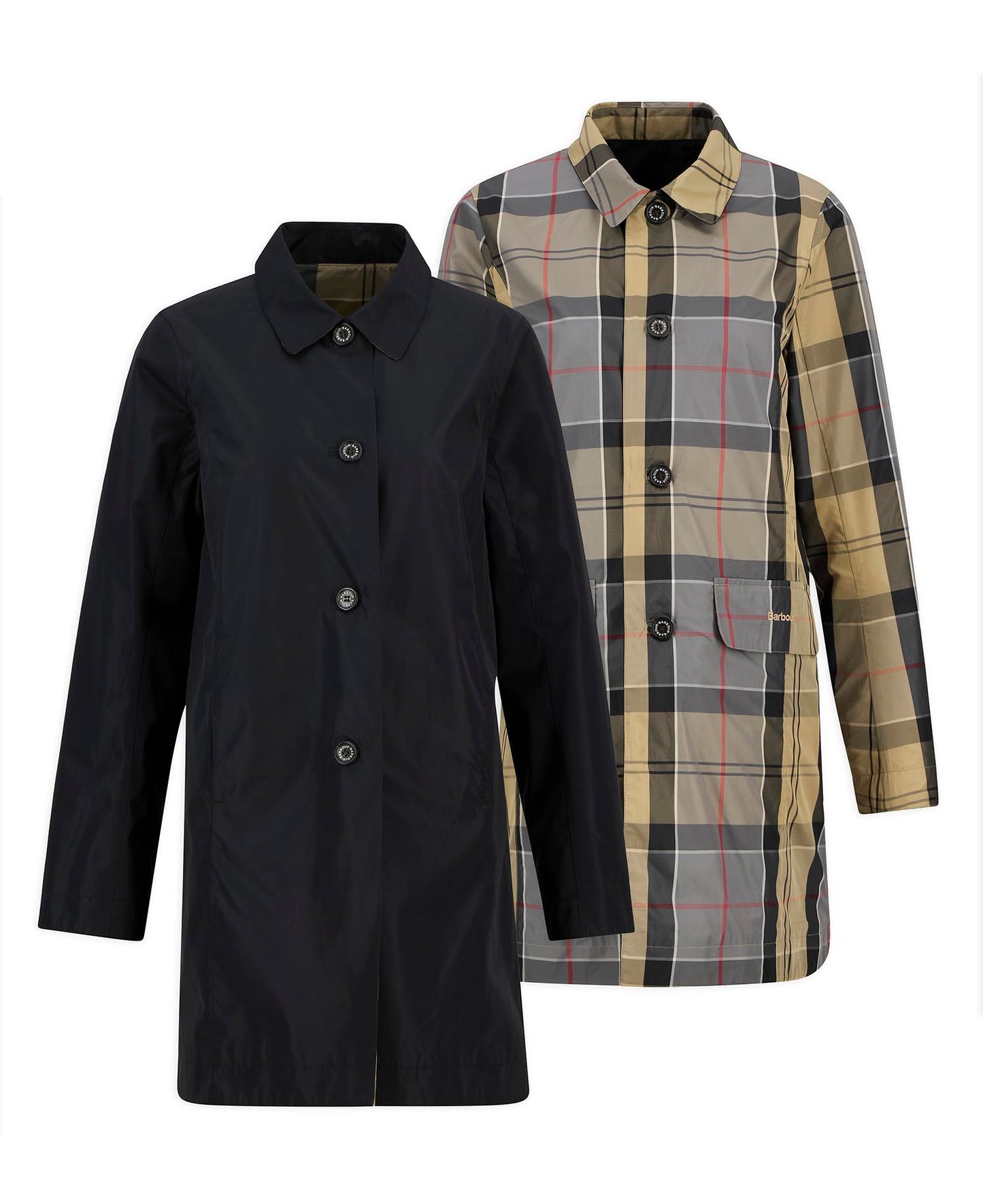 BARBOUR Trench reversibile in nylon showerproof BABBITY