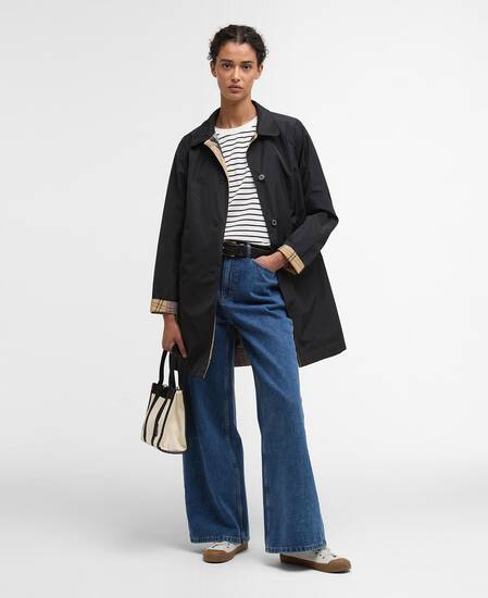 BARBOUR Trench reversibile in nylon showerproof BABBITY
