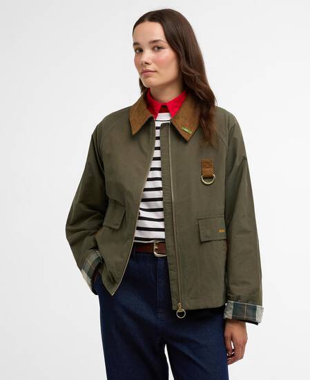 BARBOUR Giacca donna ICONS SPEY SHOWERPROOF verde