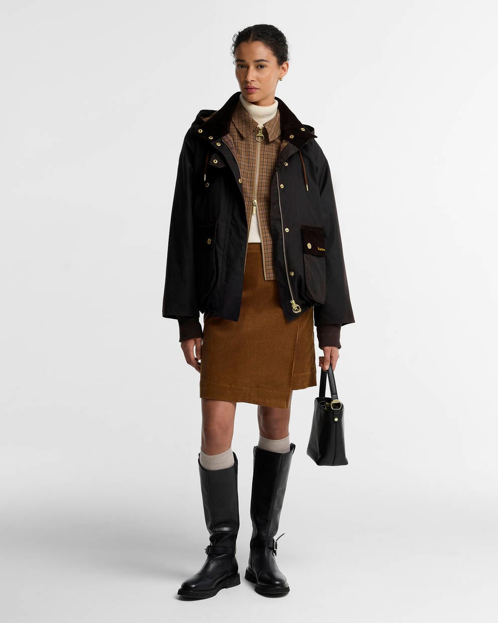 BARBOUR GIubbotto dona cerato con cappuccio WILLOMERE WAX JACKET