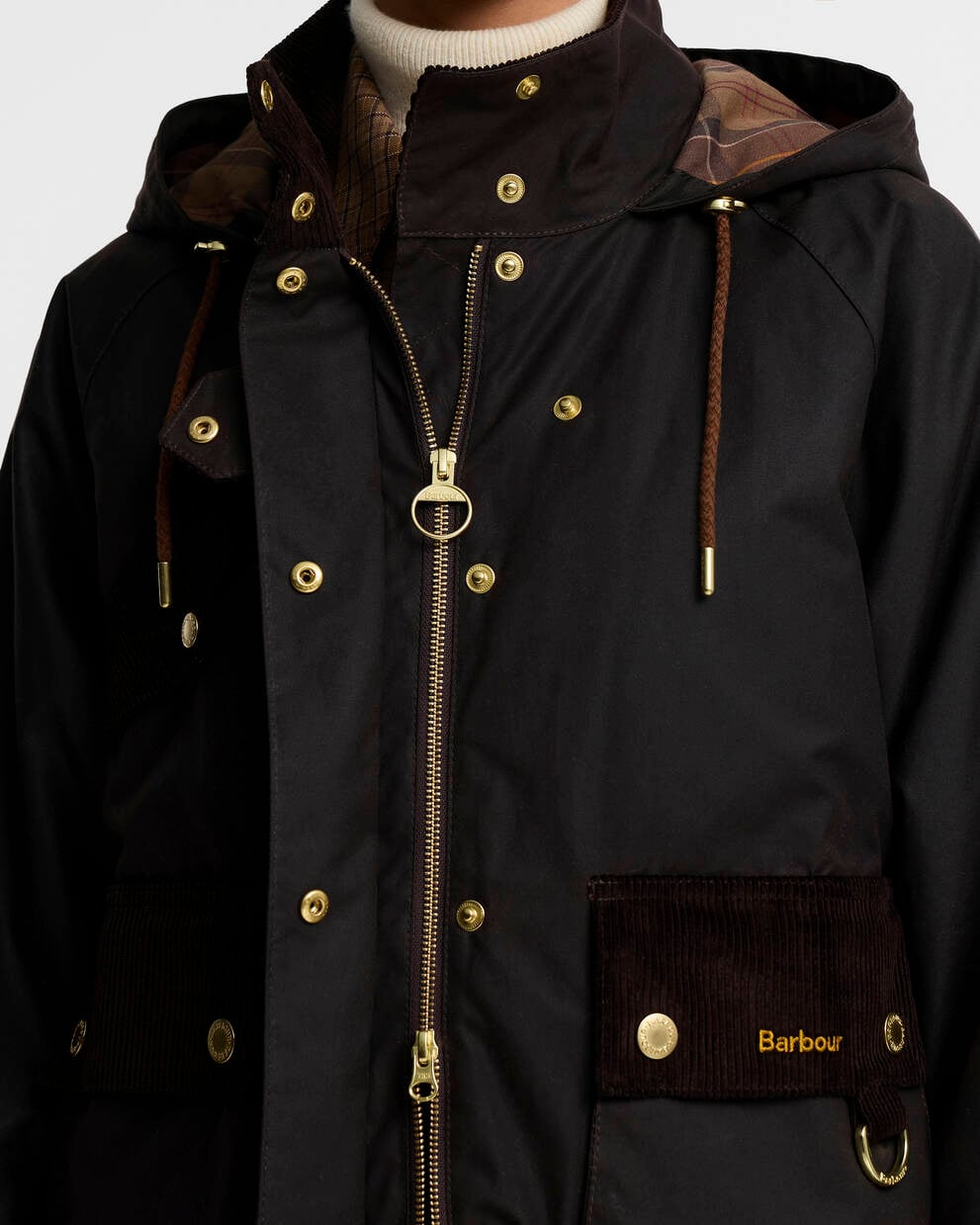 BARBOUR GIubbotto dona cerato con cappuccio WILLOMERE WAX JACKET