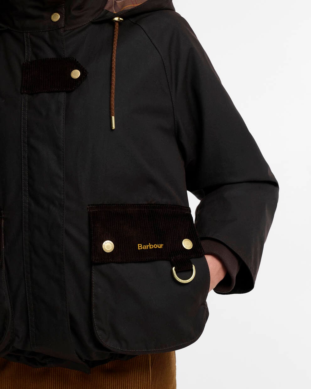 BARBOUR GIubbotto dona cerato con cappuccio WILLOMERE WAX JACKET