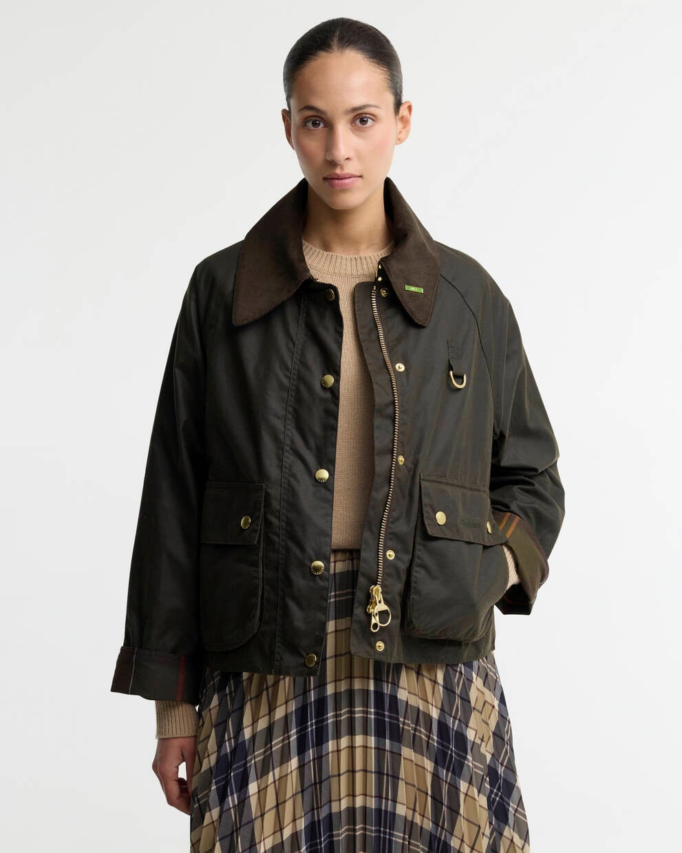 BARBOUR Giubbotto corto cerato MODERN SPEY WAX