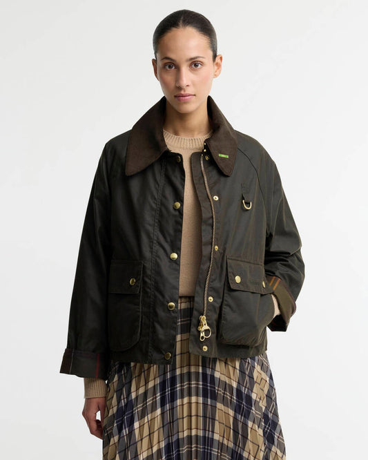 BARBOUR Giubbotto corto cerato MODERN SPEY WAX