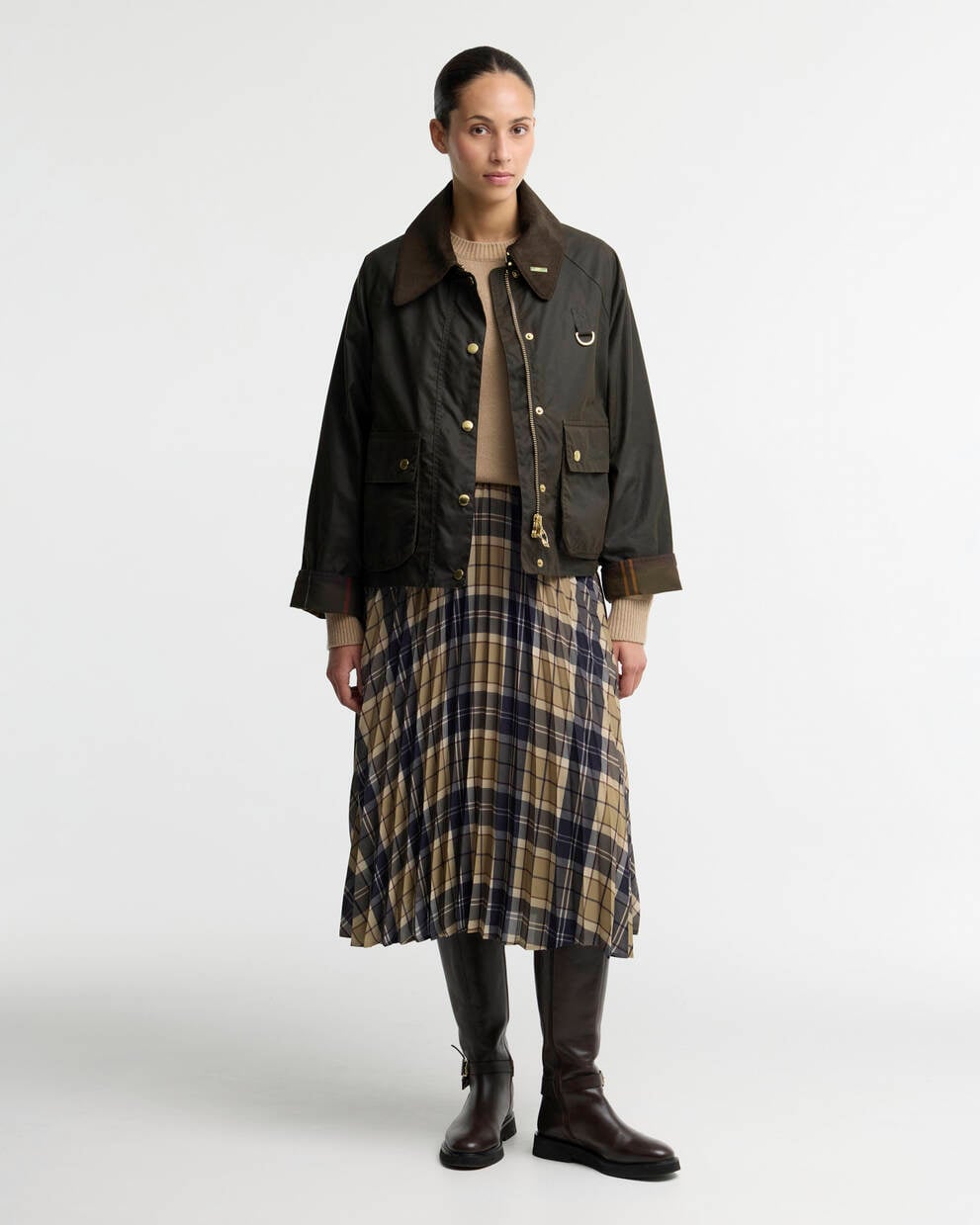 BARBOUR Giubbotto corto cerato MODERN SPEY WAX