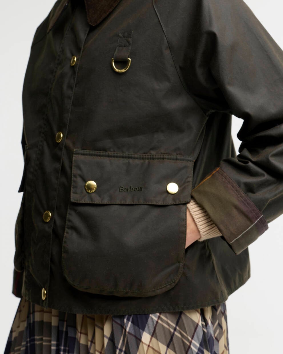 BARBOUR Giubbotto corto cerato MODERN SPEY WAX