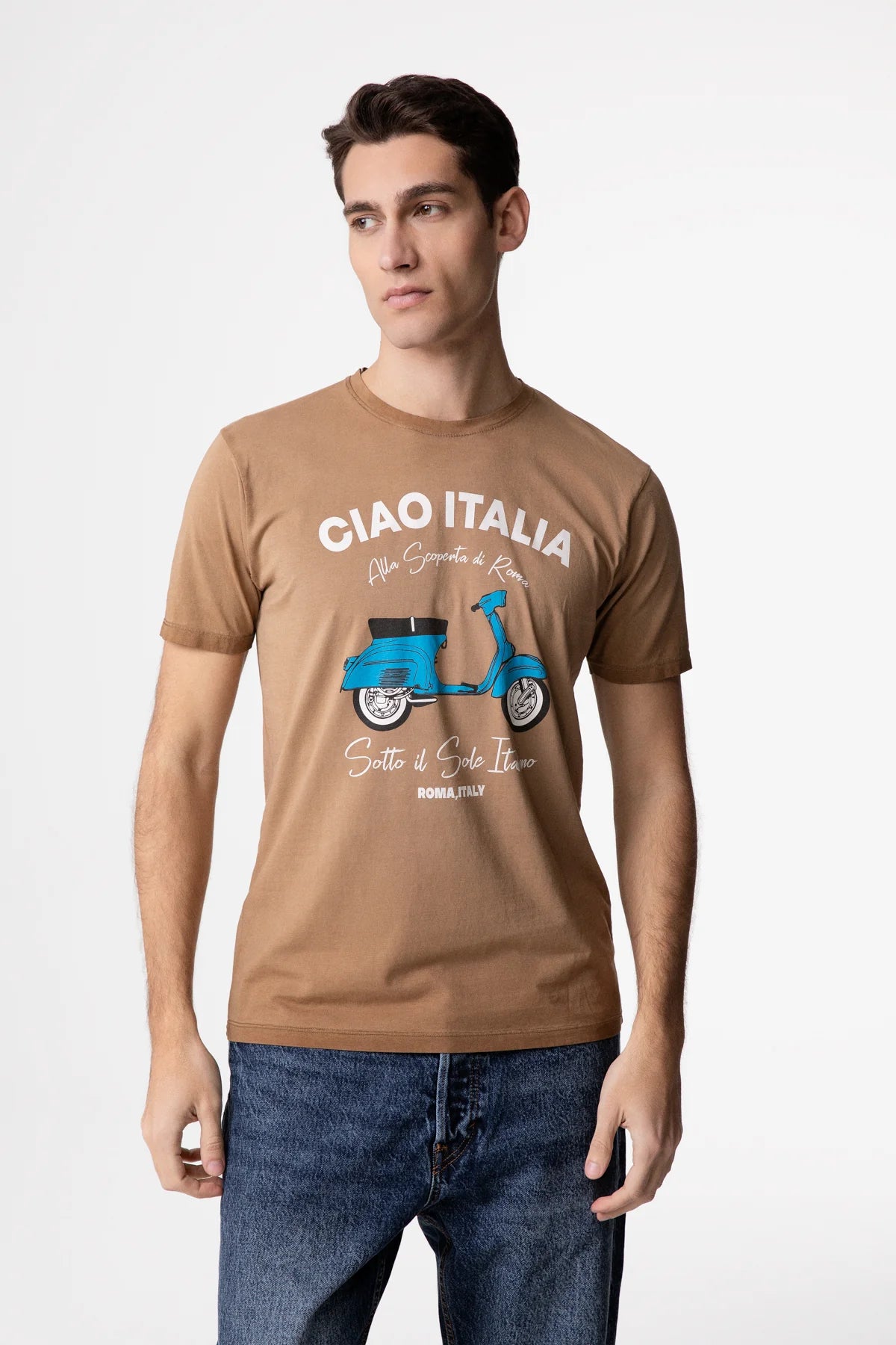 SUPERCULTURE T-Shirt girocollo stampa CIAO ITALIA