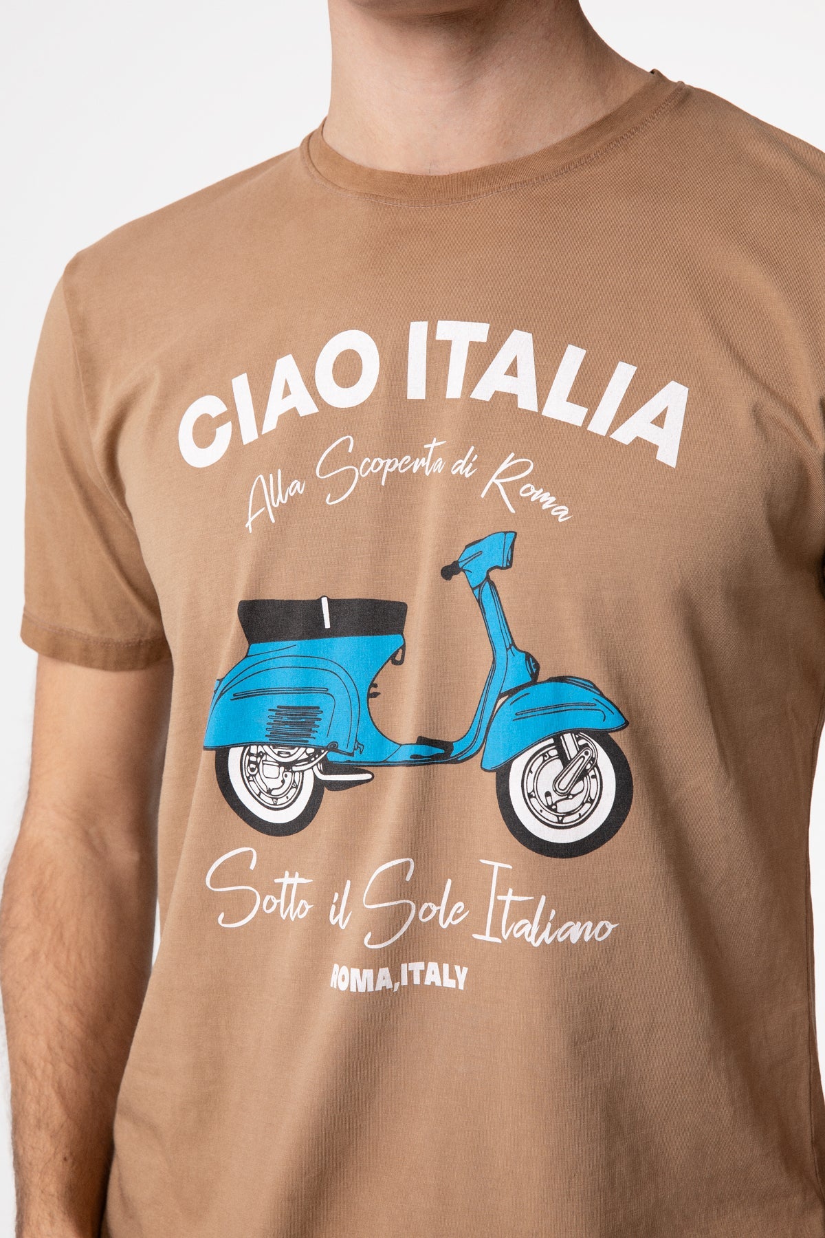 SUPERCULTURE T-Shirt girocollo stampa CIAO ITALIA