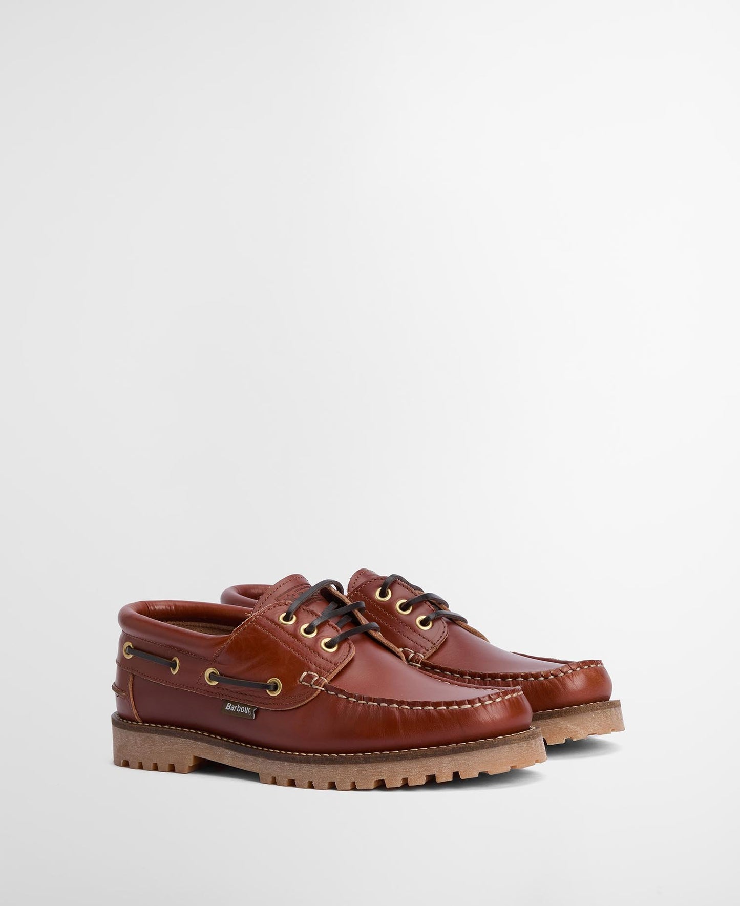 BARBOUR Mocassini da barca cognac DECK BOAT SHOE