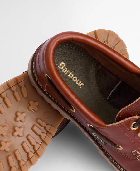BARBOUR Mocassini da barca cognac DECK BOAT SHOE