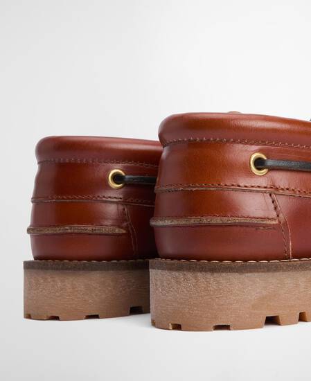 BARBOUR Mocassini da barca cognac DECK BOAT SHOE