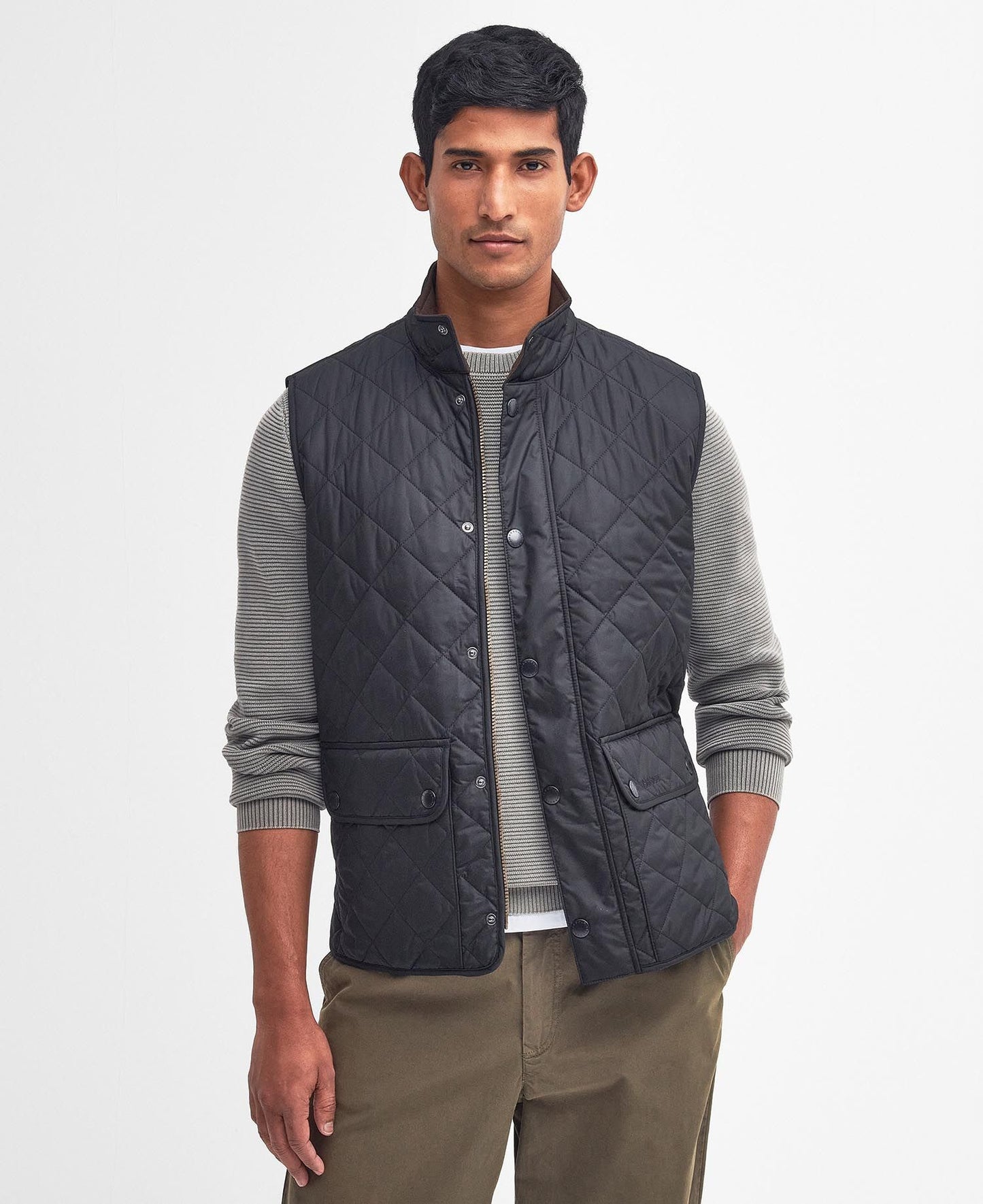BARBOUR Gilet uomo trapuntato con tasche NEW LOWERDALE blu