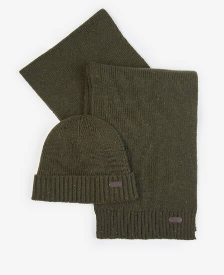 BARBOUR Set sciarpa e cappello CARLTON FLECK BEANIE