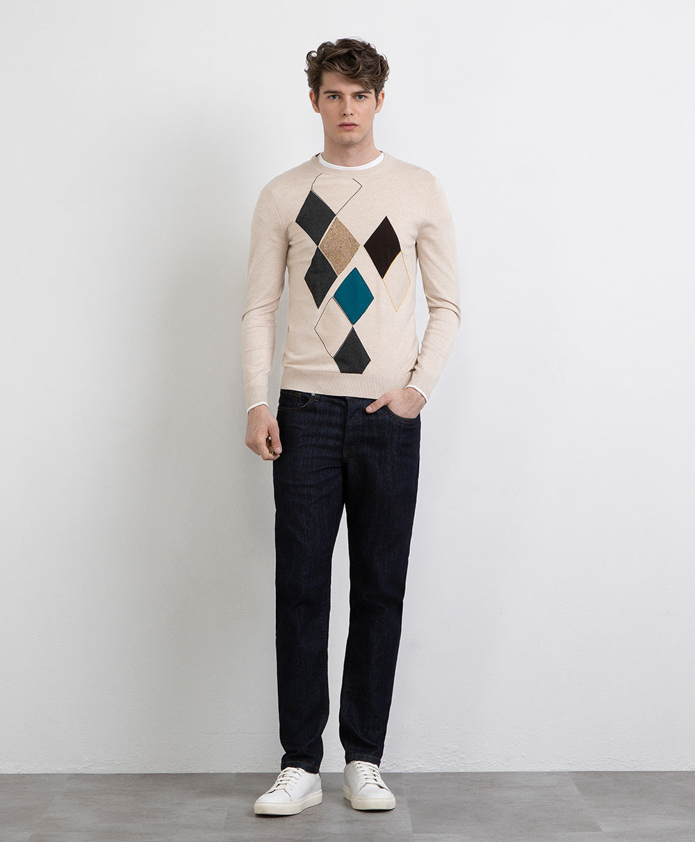 MARKUP Maglia motivo rombi