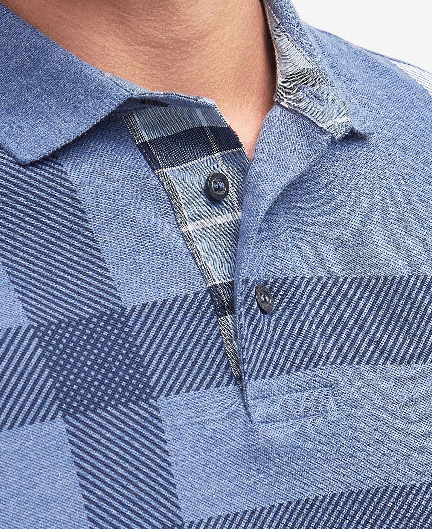 BARBOUR Polo uomo maniche corte in disegno tartan all over BLAINE POLO