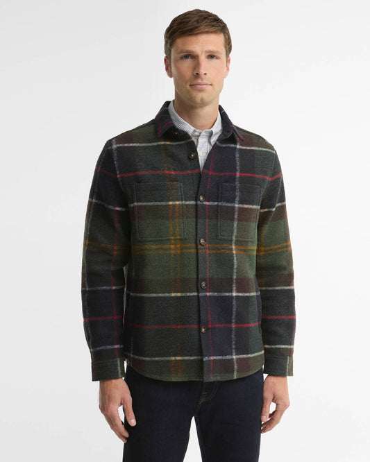 BARBOUR Giacca camicia overshirt WOODLANE TAIL BRUSH