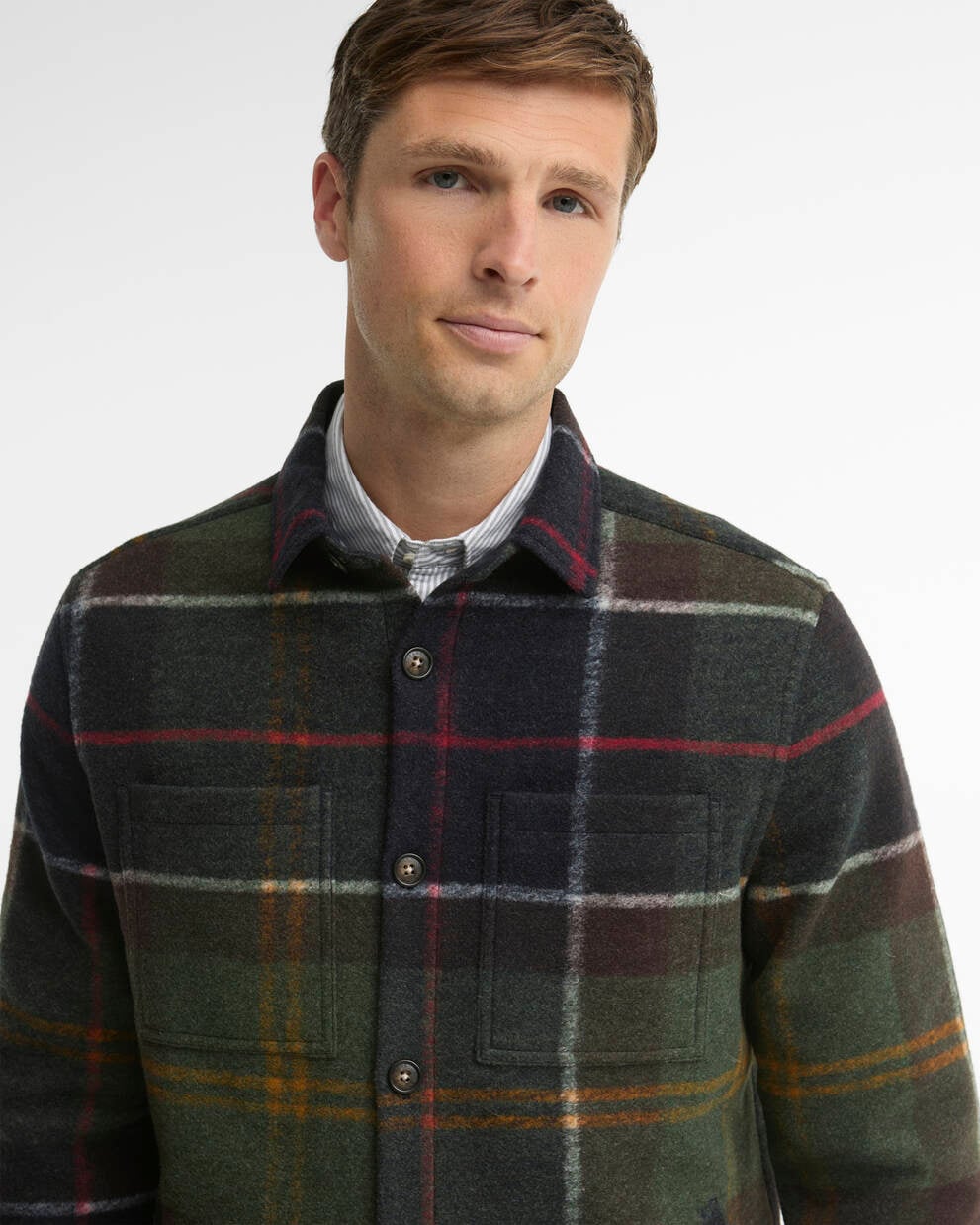 BARBOUR Giacca camicia overshirt WOODLANE TAIL BRUSH