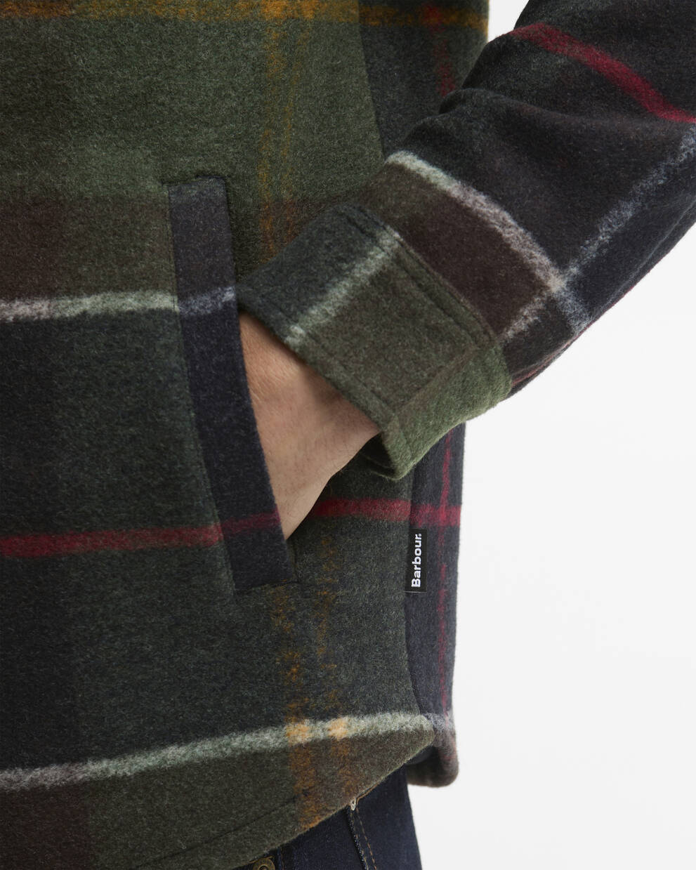 BARBOUR Giacca camicia overshirt WOODLANE TAIL BRUSH