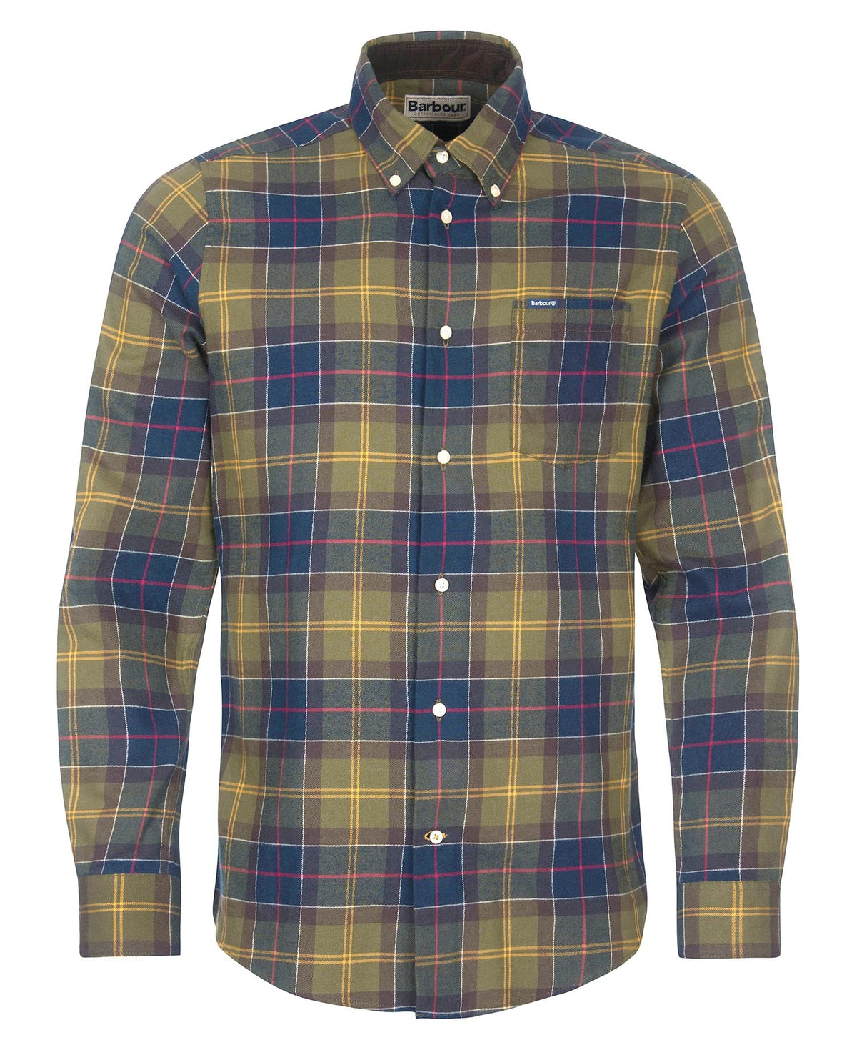 BARBOUR Camicia da uomo in tartan verde FORTROSE TAILORED