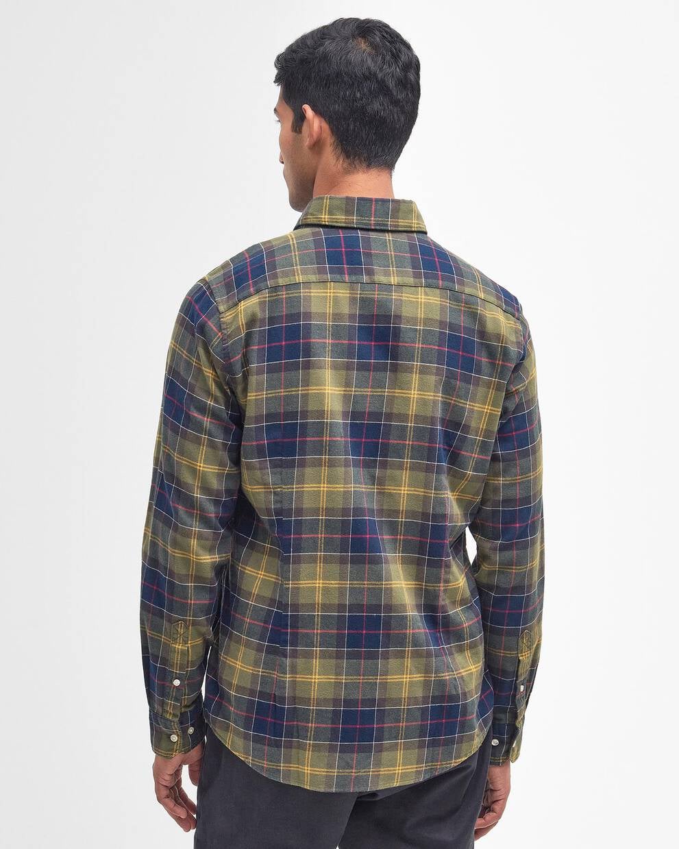 BARBOUR Camicia da uomo in tartan verde FORTROSE TAILORED