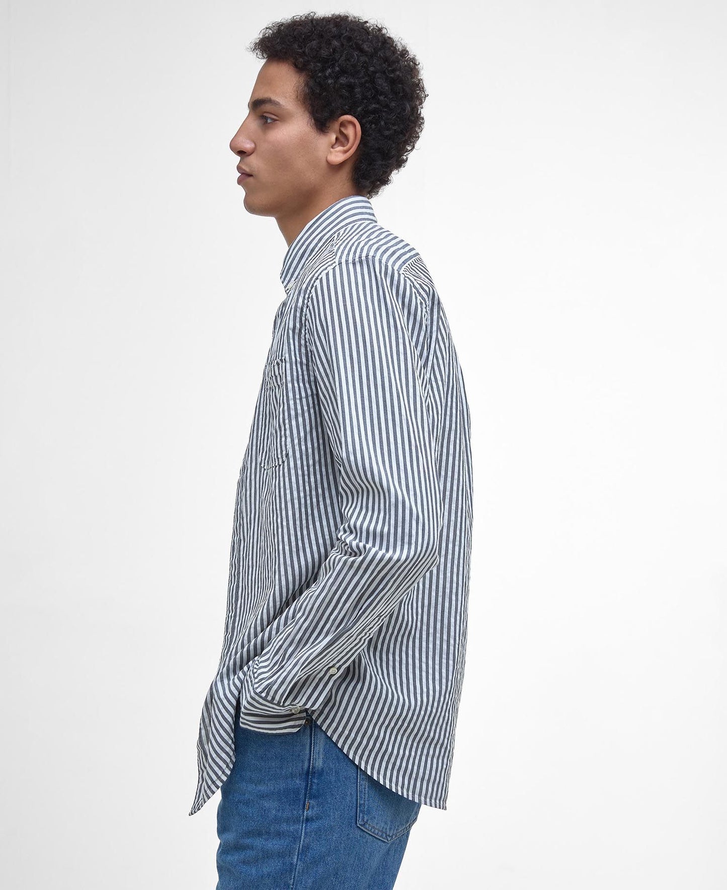 BARBOUR Camicia uomo maniche lunghe in cotone leggero motivo a righe CRESSWELL