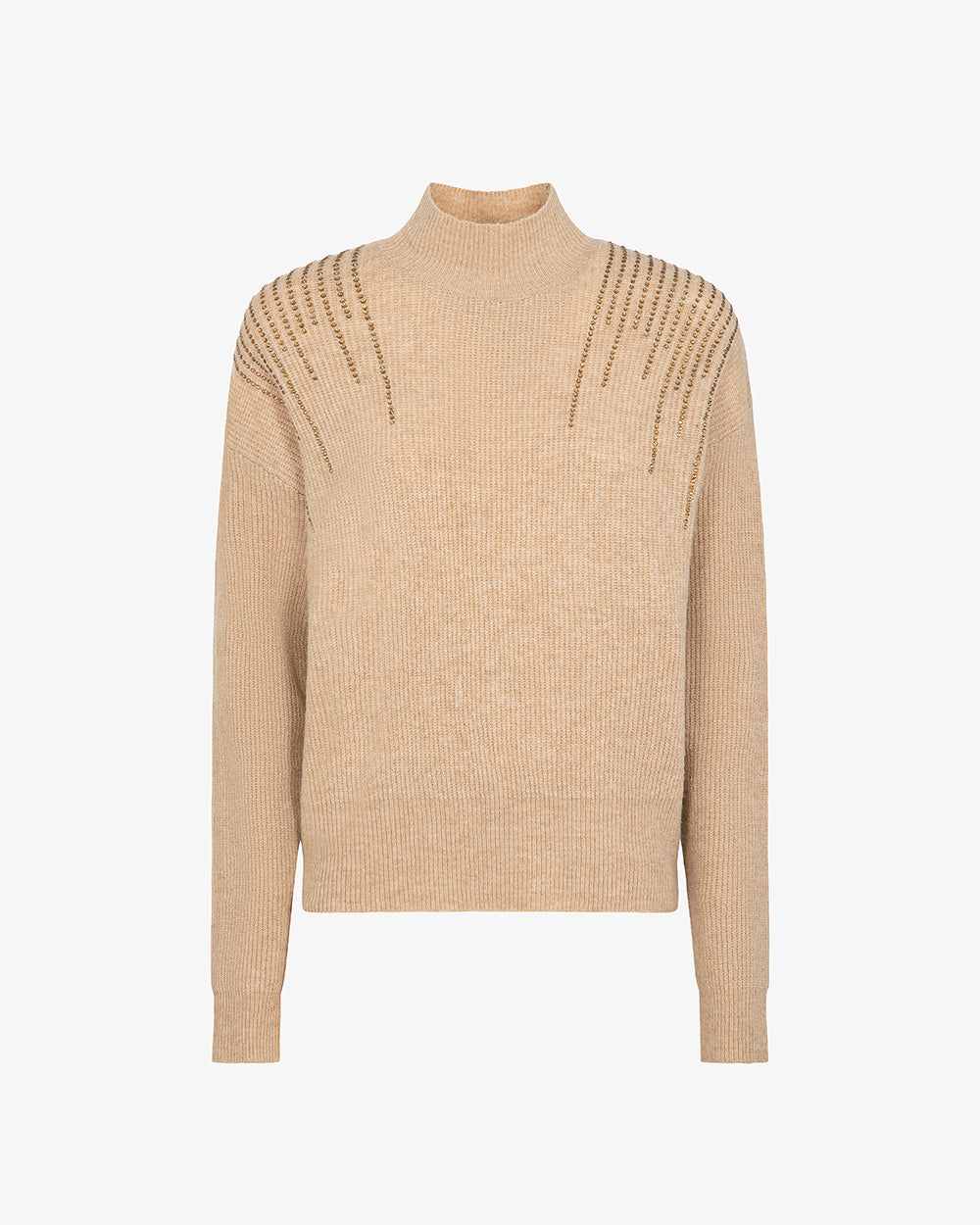 MARKUP Maglia lupetto con pioggia di stras sulle spalle