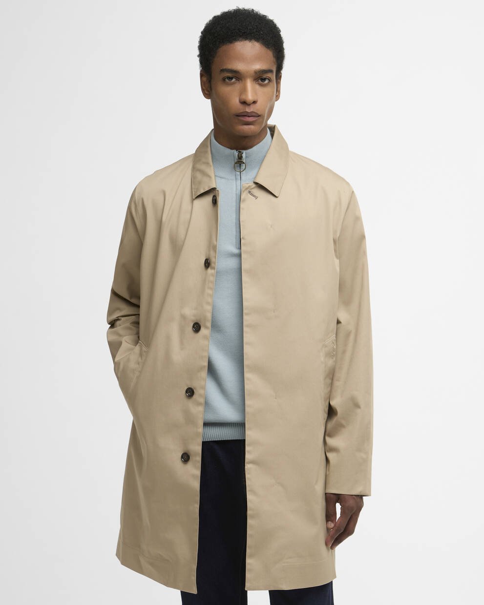 BARBOUR Trench estivo in cotone impermeabile ROKIG JACKET