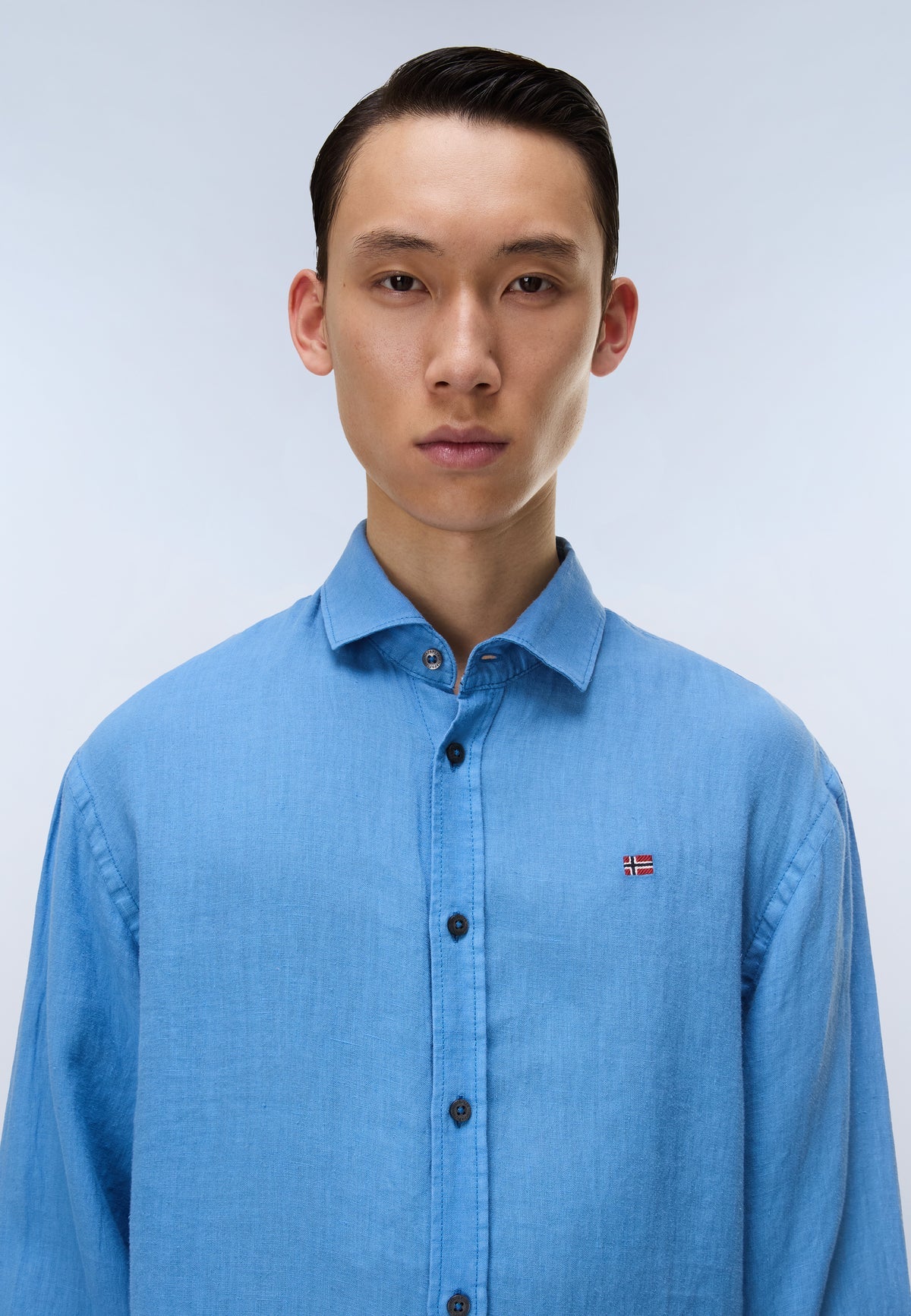 NAPAPIJRI Camicia maniche lunghe in mussola di cotone G-LINEN LS