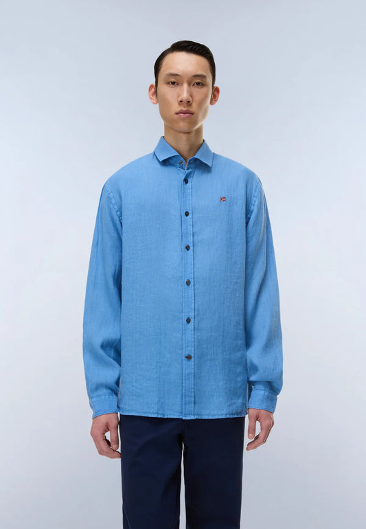 NAPAPIJRI Camicia maniche lunghe in mussola di cotone G-LINEN LS