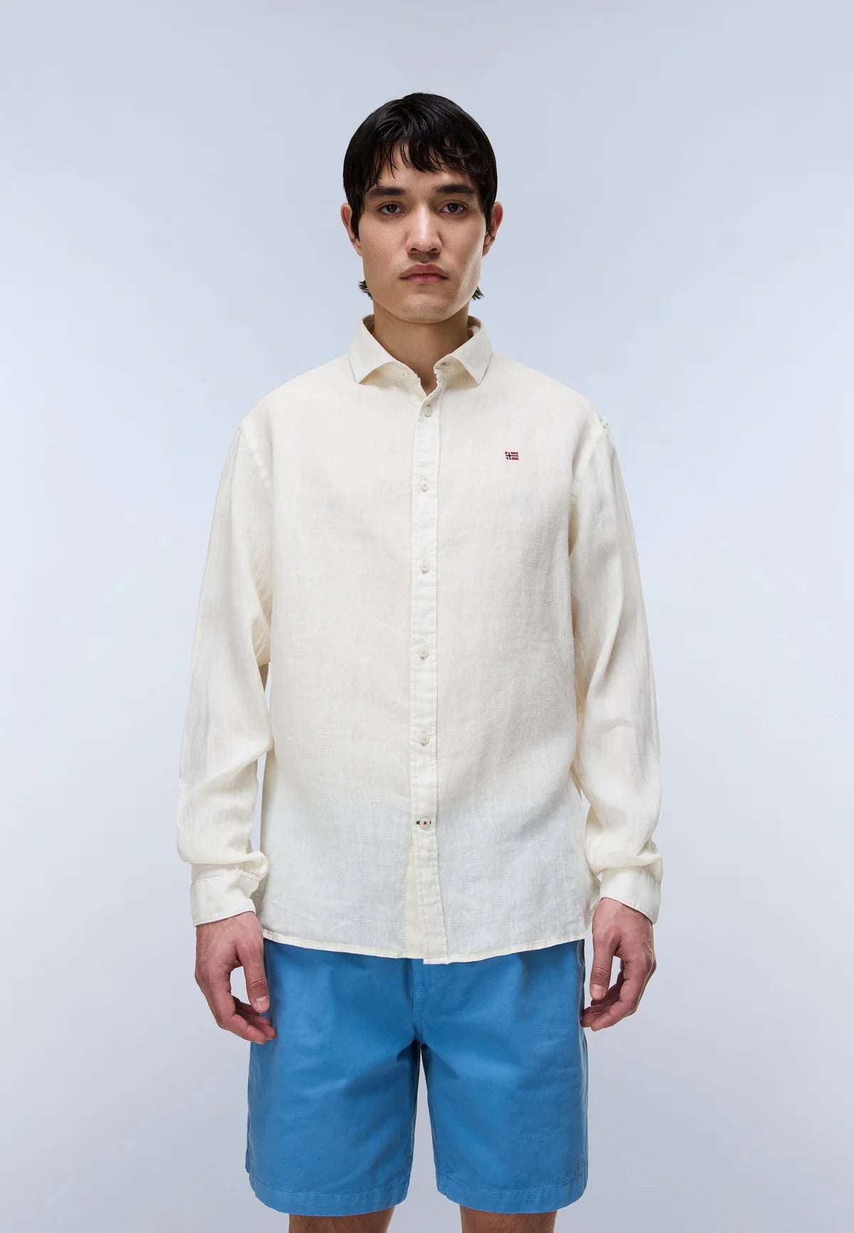 NAPAPIJRI Camicia maniche lunghe in mussola di cotone G-LINEN LS