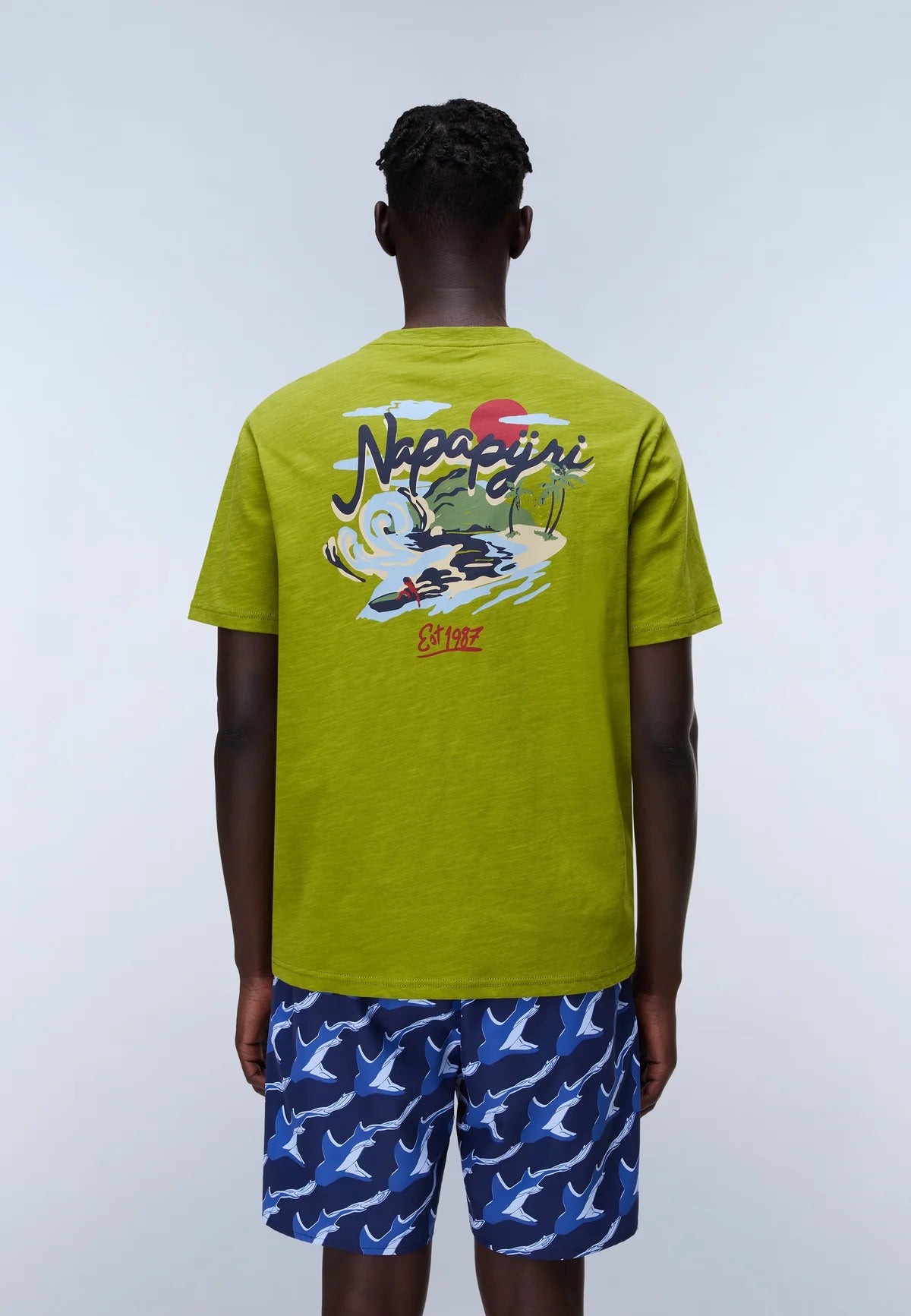 NAPAPIJRI T-Shirt girocollo con stampa sulla schiena S-ELIOR SS