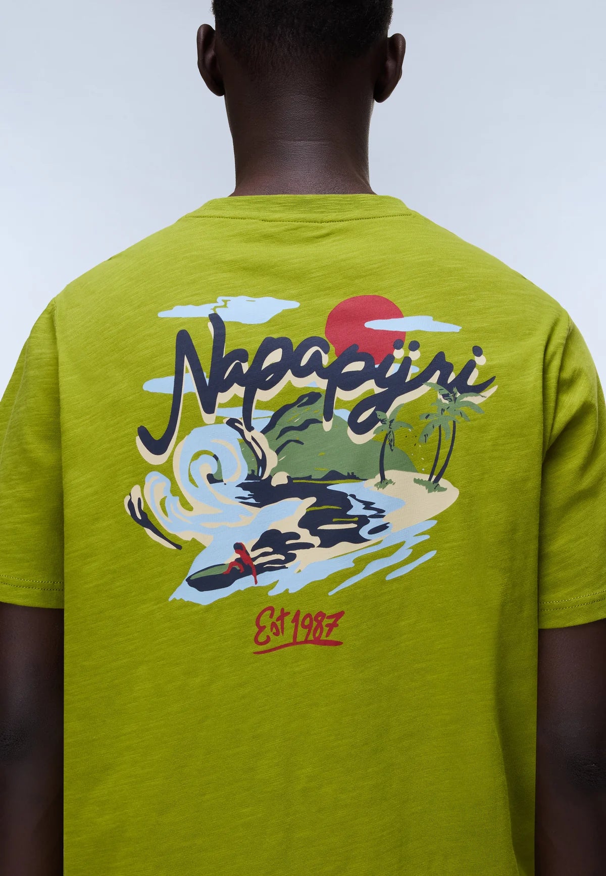 NAPAPIJRI T-Shirt girocollo con stampa sulla schiena S-ELIOR SS