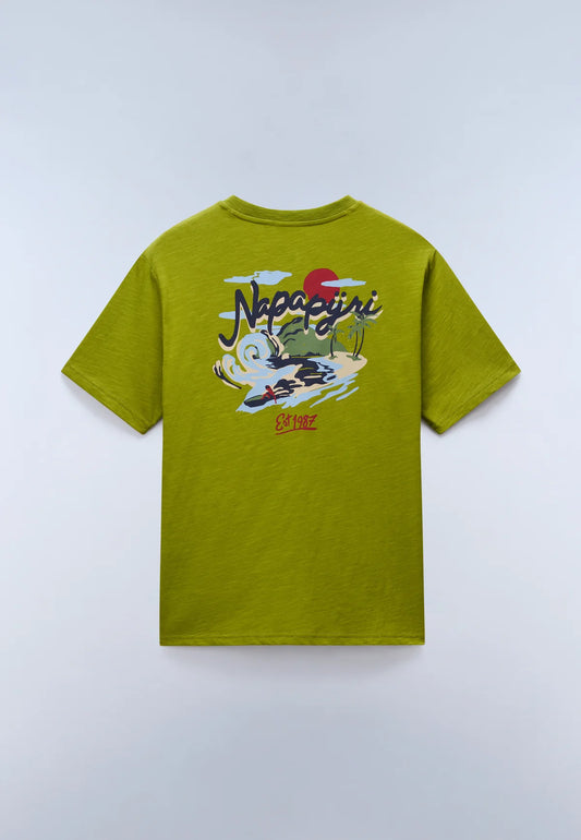 NAPAPIJRI T-Shirt girocollo con stampa sulla schiena S-ELIOR SS