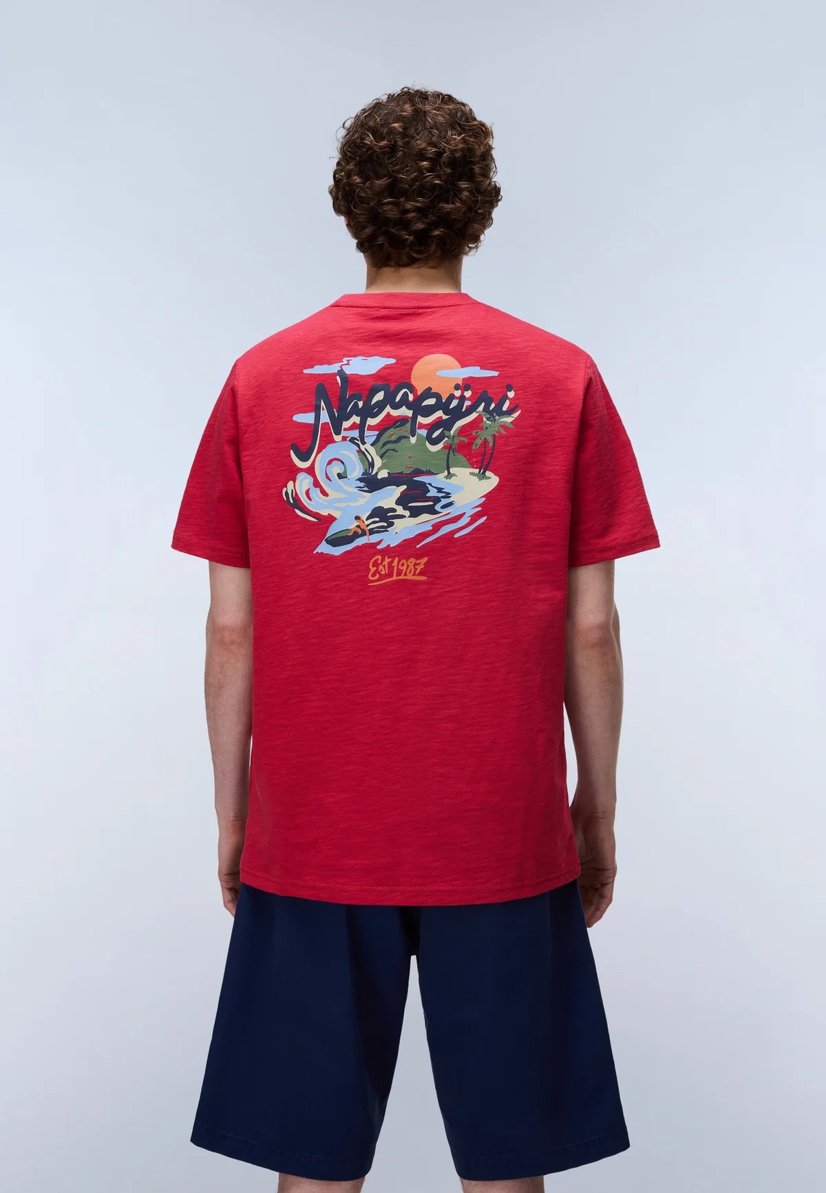 NAPAPIJRI T-Shirt girocollo con stampa sulla schiena S-ELIOR SS
