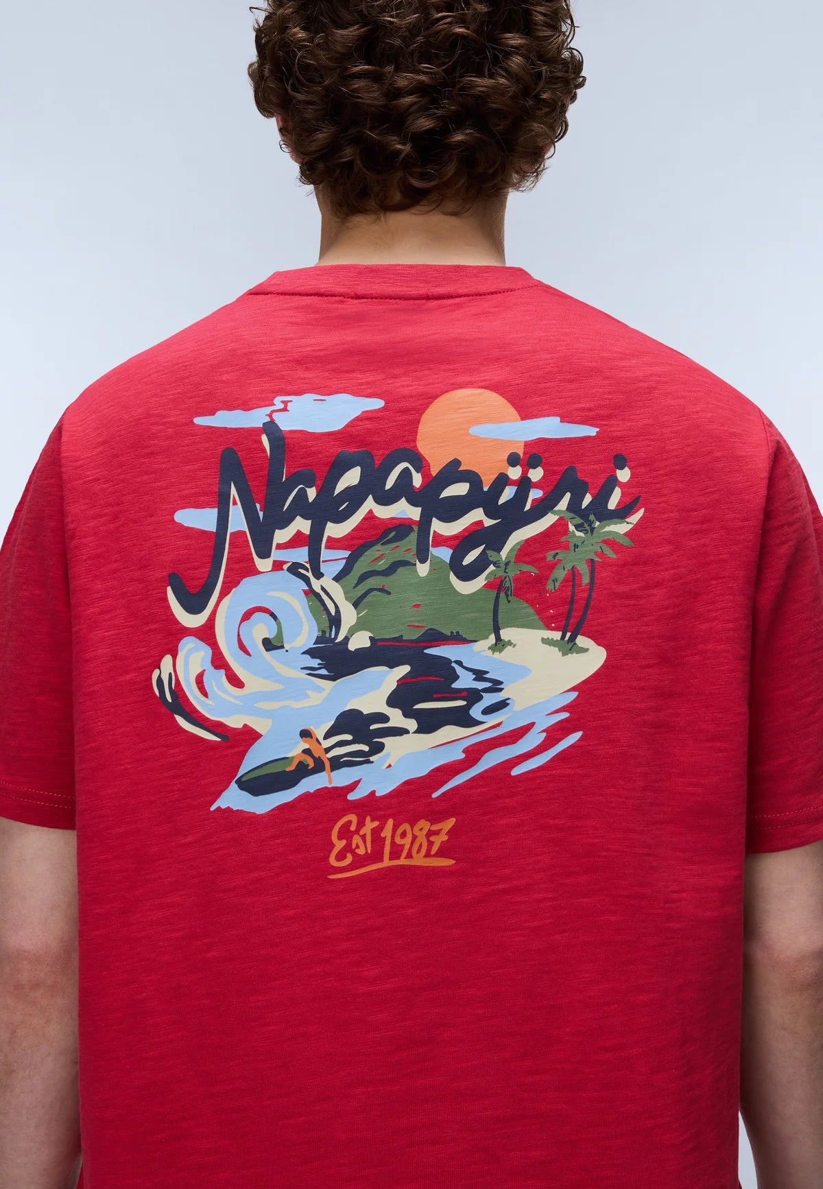 NAPAPIJRI T-Shirt girocollo con stampa sulla schiena S-ELIOR SS
