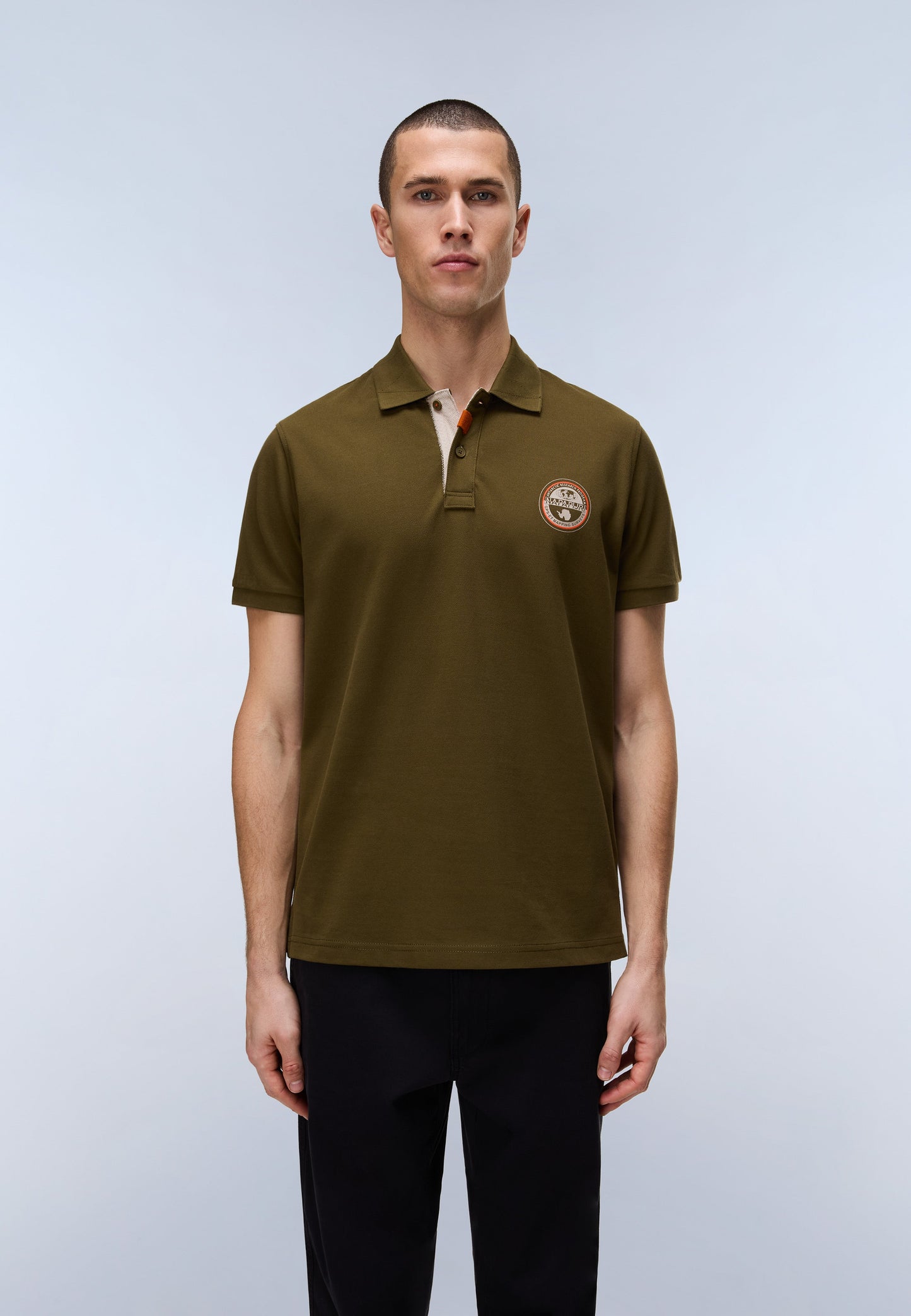 NAPAPIJRI Polo uomo maniche corte logo bollo sul petto E-CLANIS SS