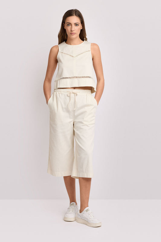 KOCCA Casacca in cotone con inserti in macramè