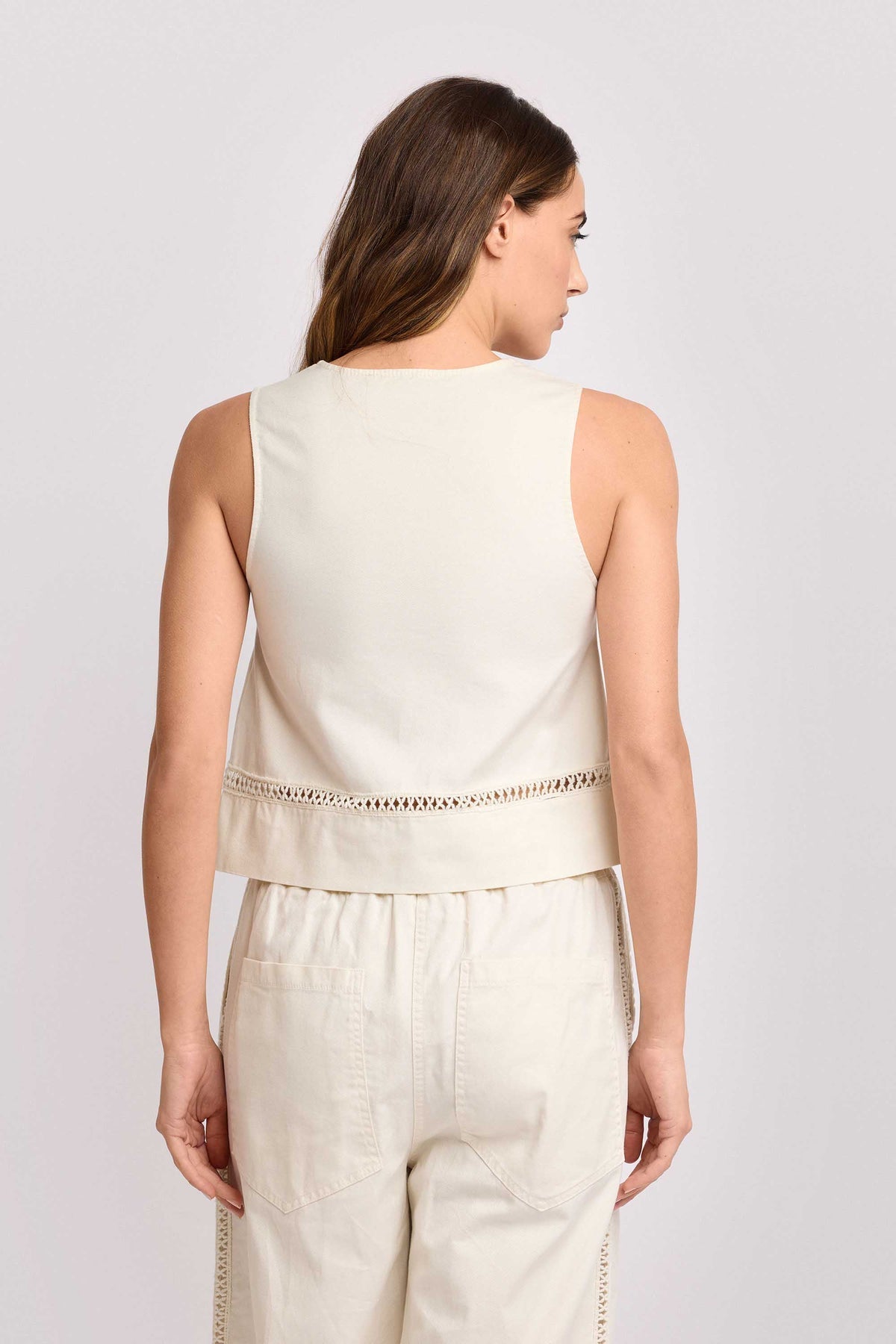 KOCCA Casacca in cotone con inserti in macramè