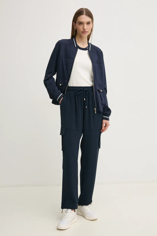 LIU JO Pantaloni donna jogger con tasconi laterali e coulisse in vita